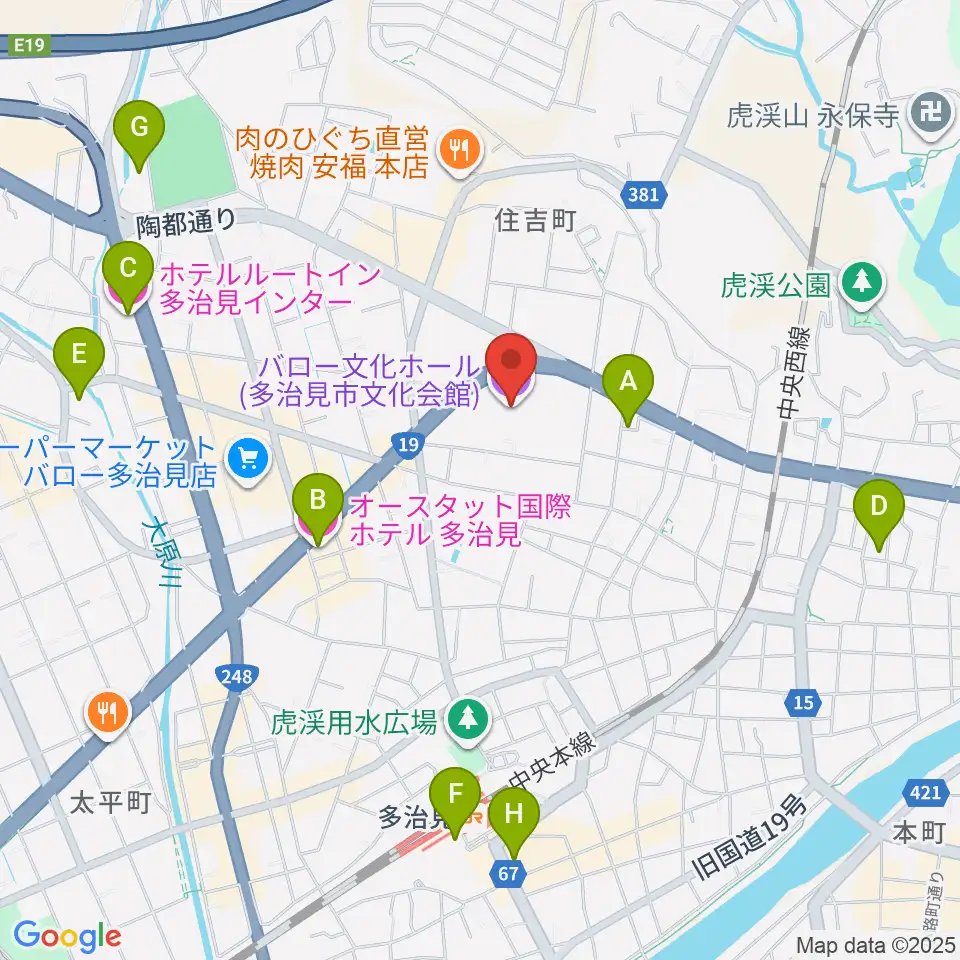 バロー文化ホール周辺のホテル一覧地図