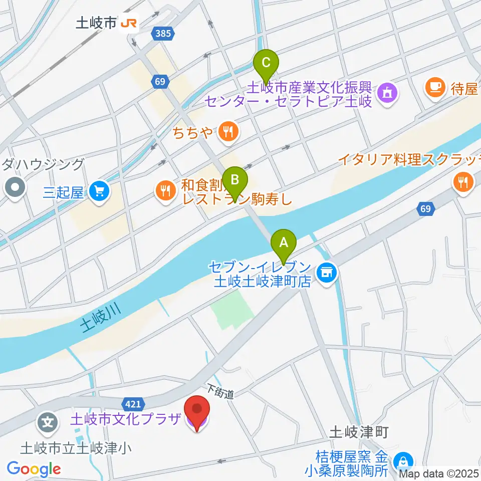 土岐市文化プラザ周辺のホテル一覧地図