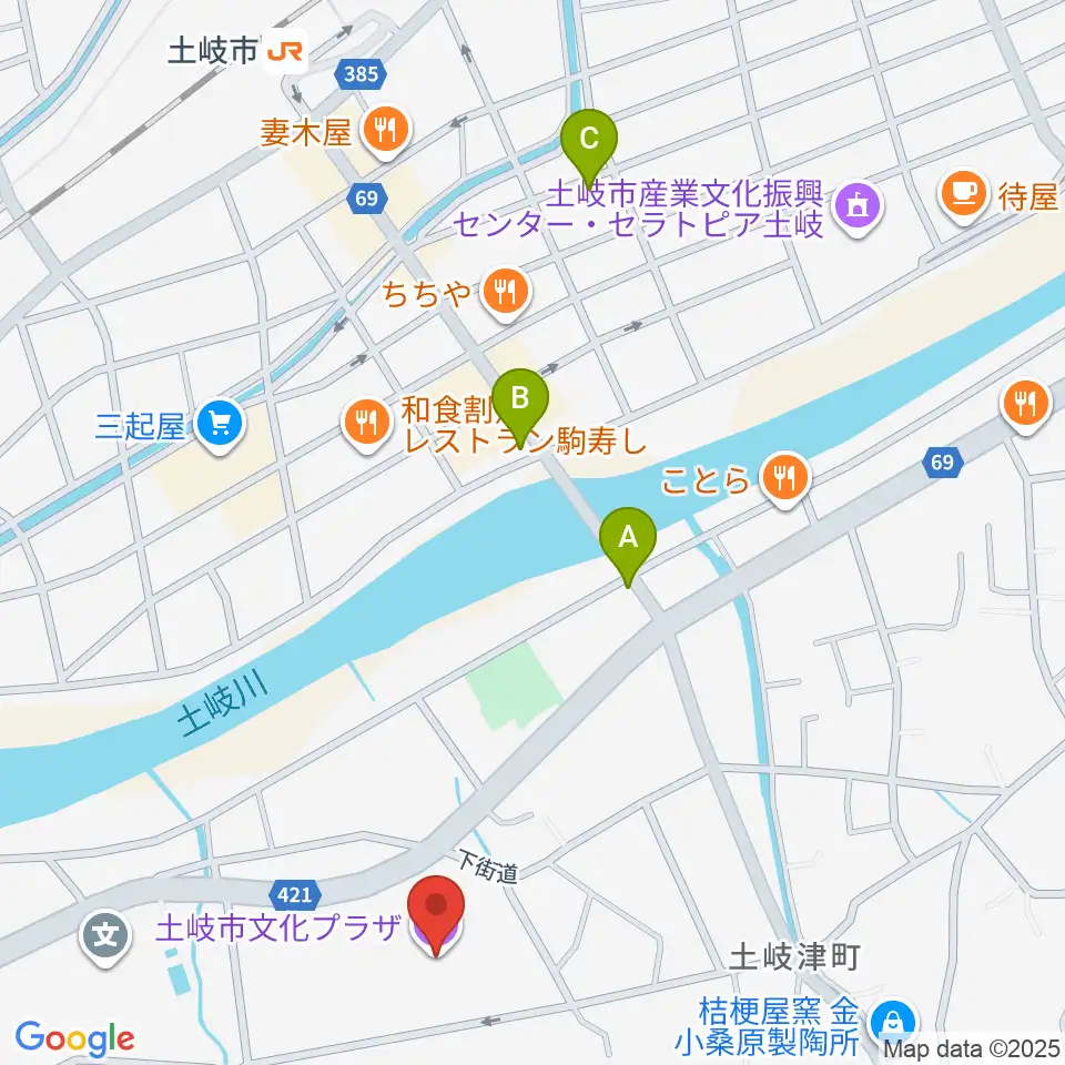土岐市文化プラザ周辺のホテル一覧地図