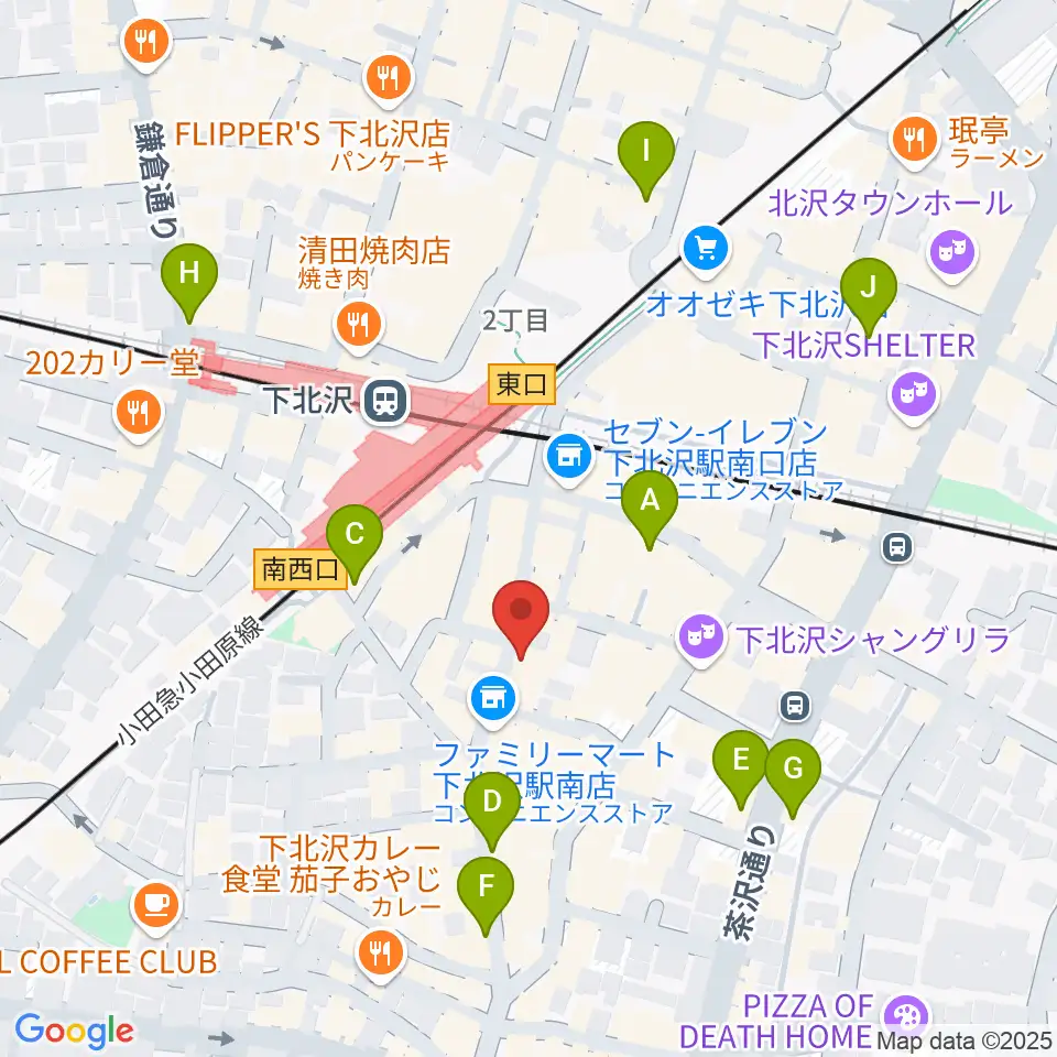 ガードアイランドスタジオ下北沢店周辺のホテル一覧地図
