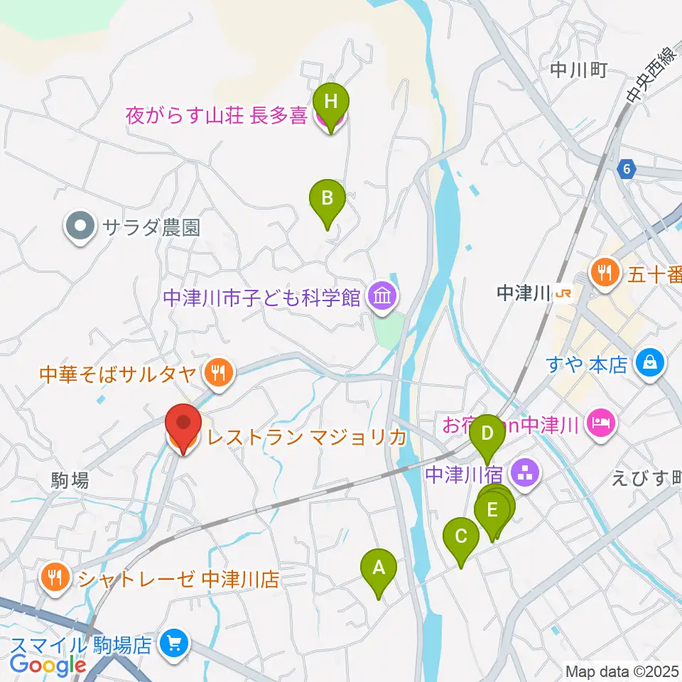 マジョリカ・バンブー周辺のホテル一覧地図