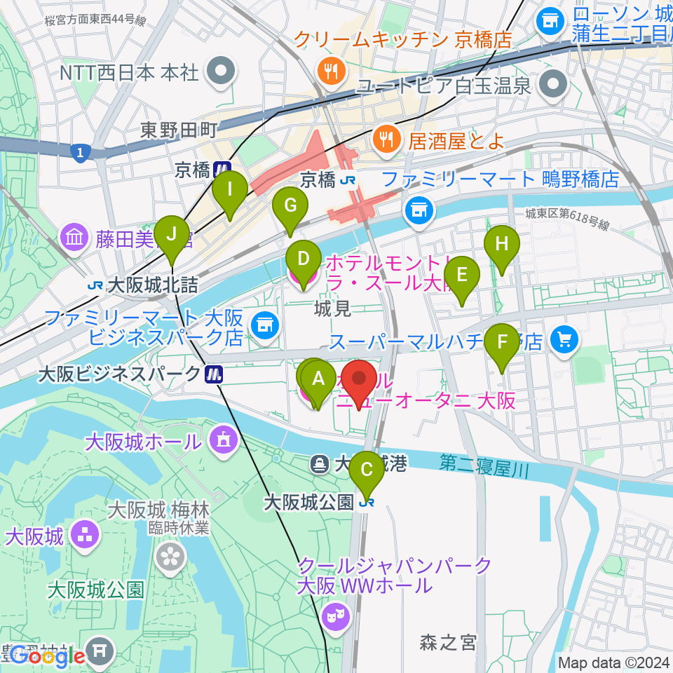 住友生命いずみホール周辺のホテル一覧地図