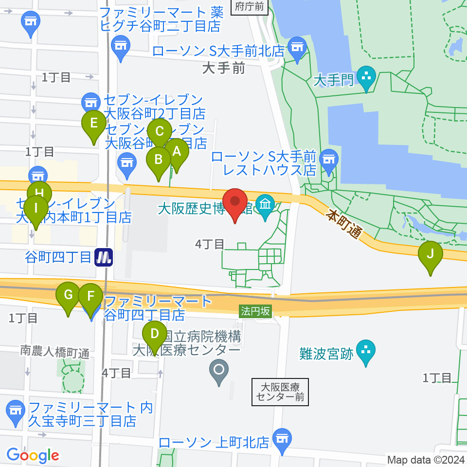 NHK大阪ホール周辺のホテル一覧地図