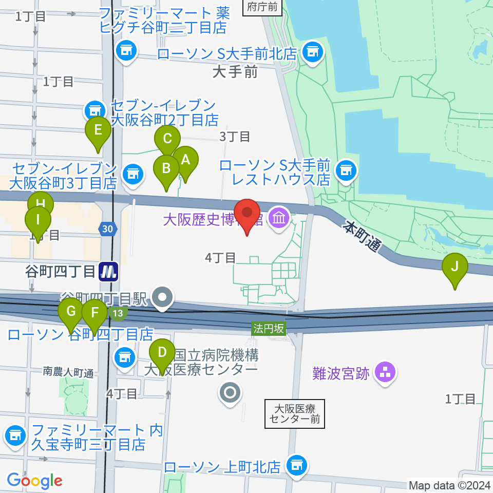 NHK大阪ホール周辺のホテル一覧地図