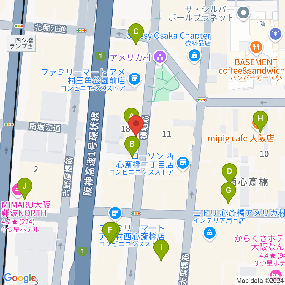 FANJ twice周辺のホテル一覧地図