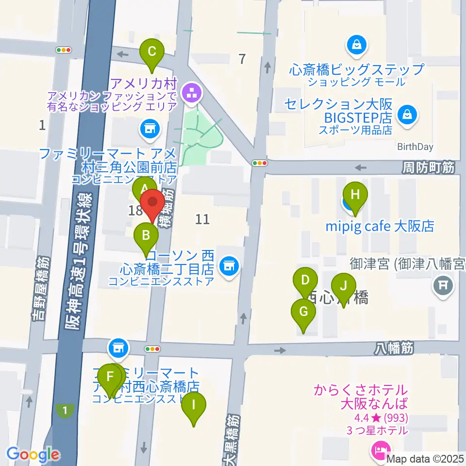 FANJ twice周辺のホテル一覧地図