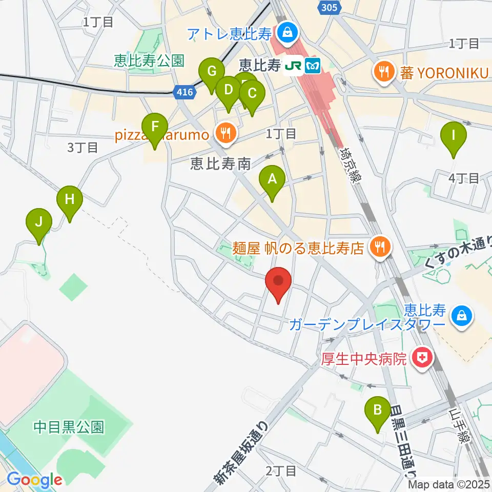ATOゴスペル教室 恵比寿本校周辺のホテル一覧地図