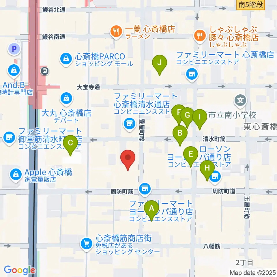 OSAKA MUSE周辺のホテル一覧地図