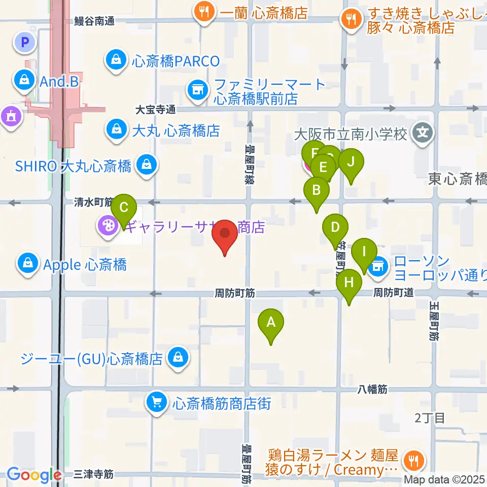 OSAKA MUSE周辺のホテル一覧地図