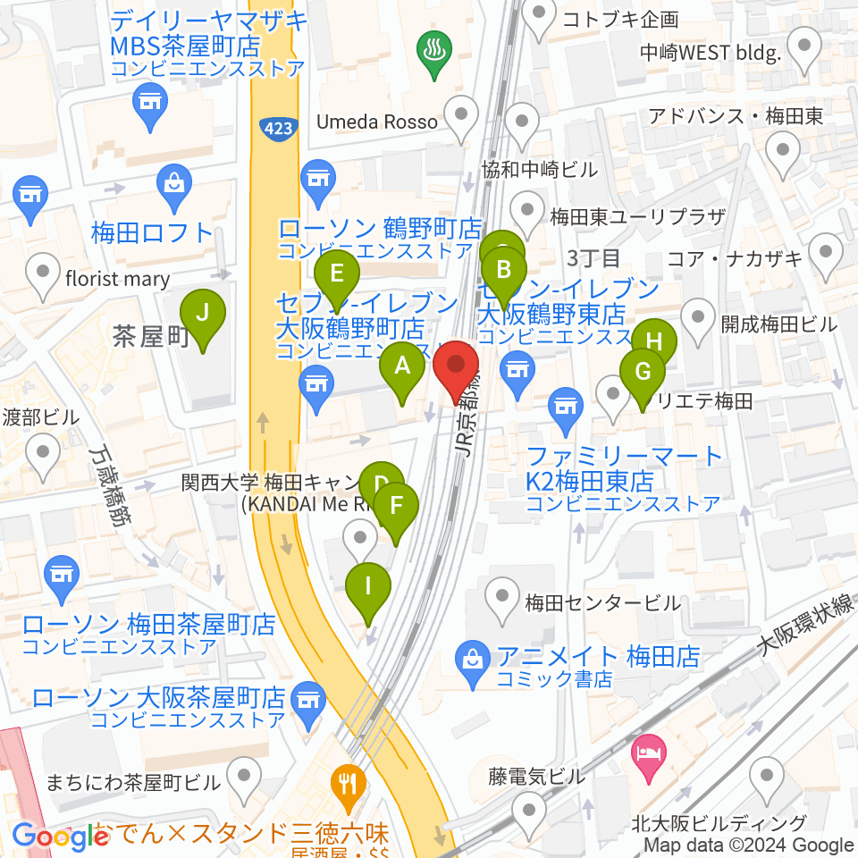 NOON+CAFE周辺のホテル一覧地図