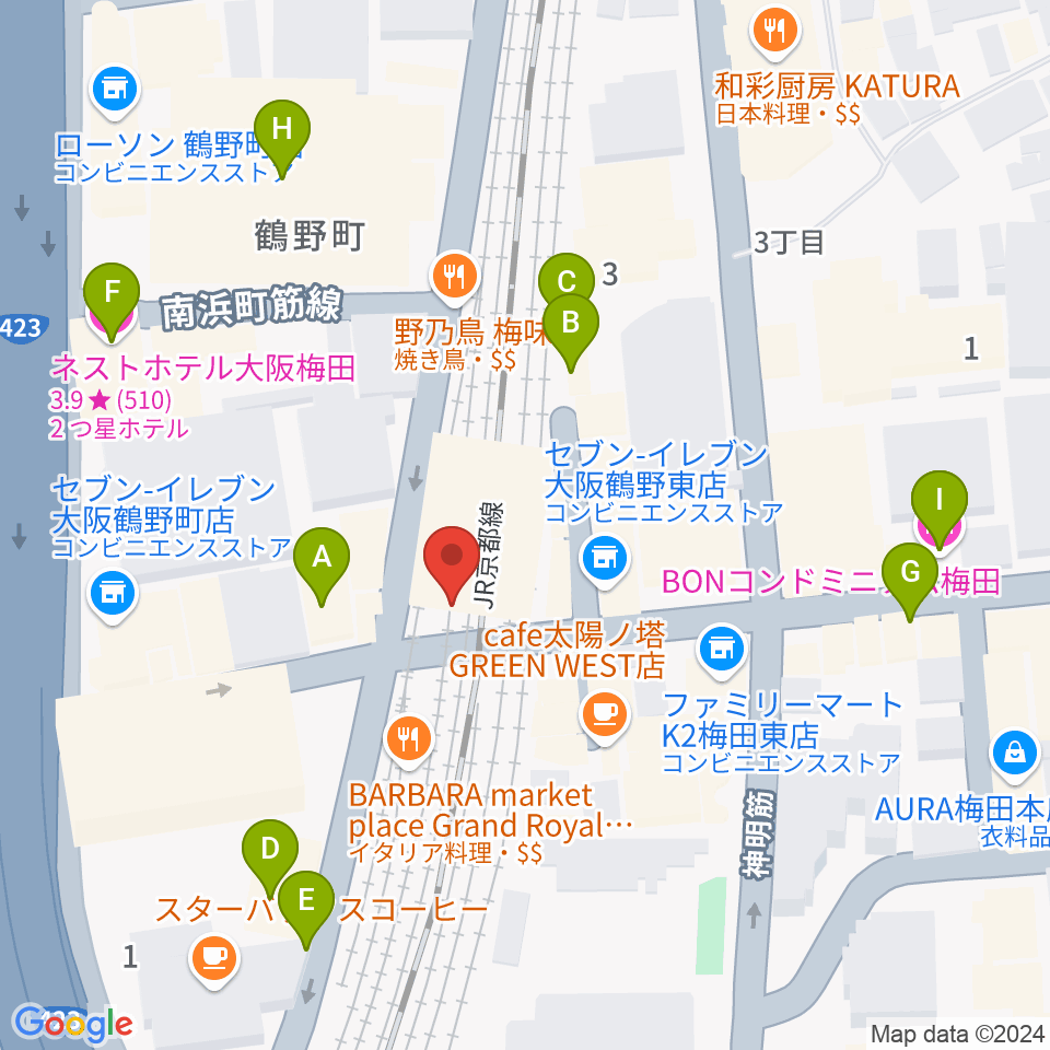 NOON+CAFE周辺のホテル一覧地図