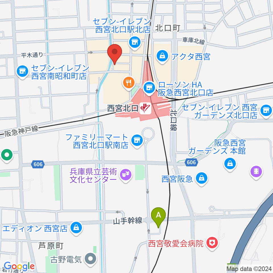 RJ&BME'S周辺のホテル一覧地図