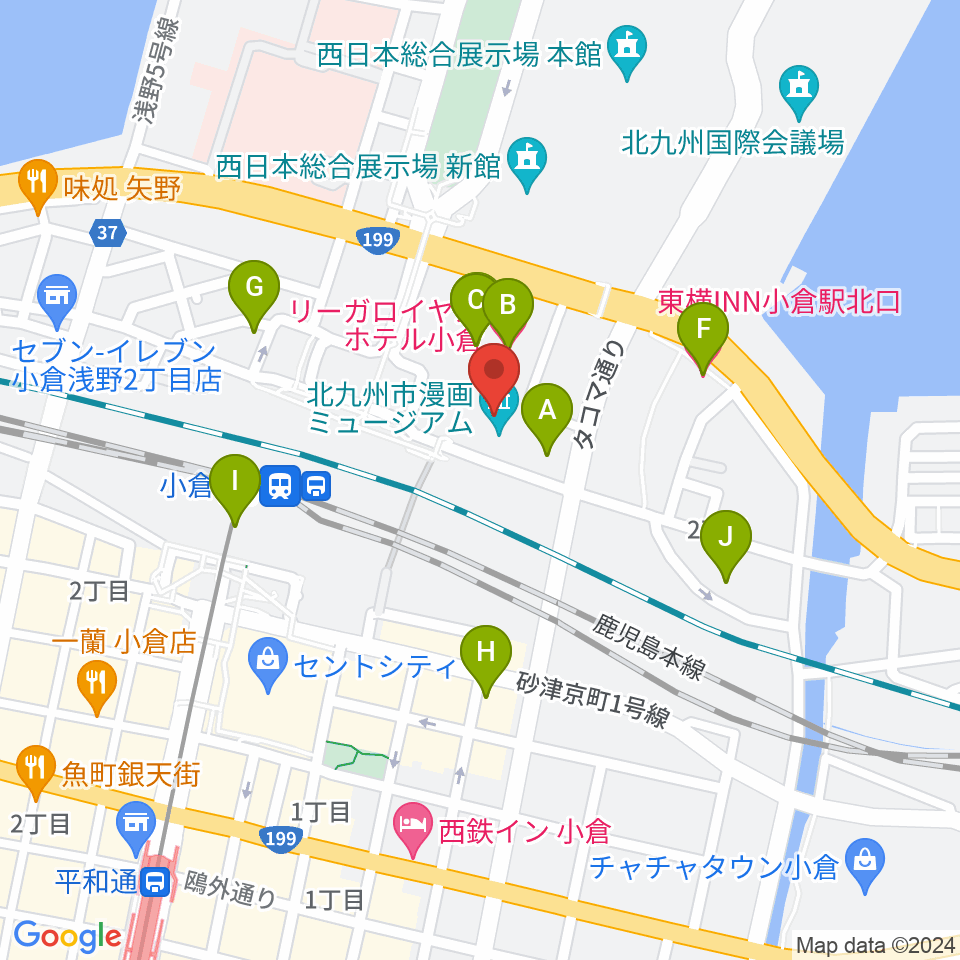 サウンドブギー小倉店周辺のホテル一覧地図