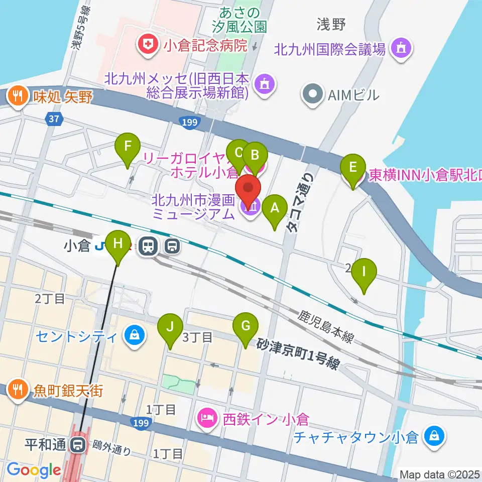 サウンドブギー小倉店周辺のホテル一覧地図