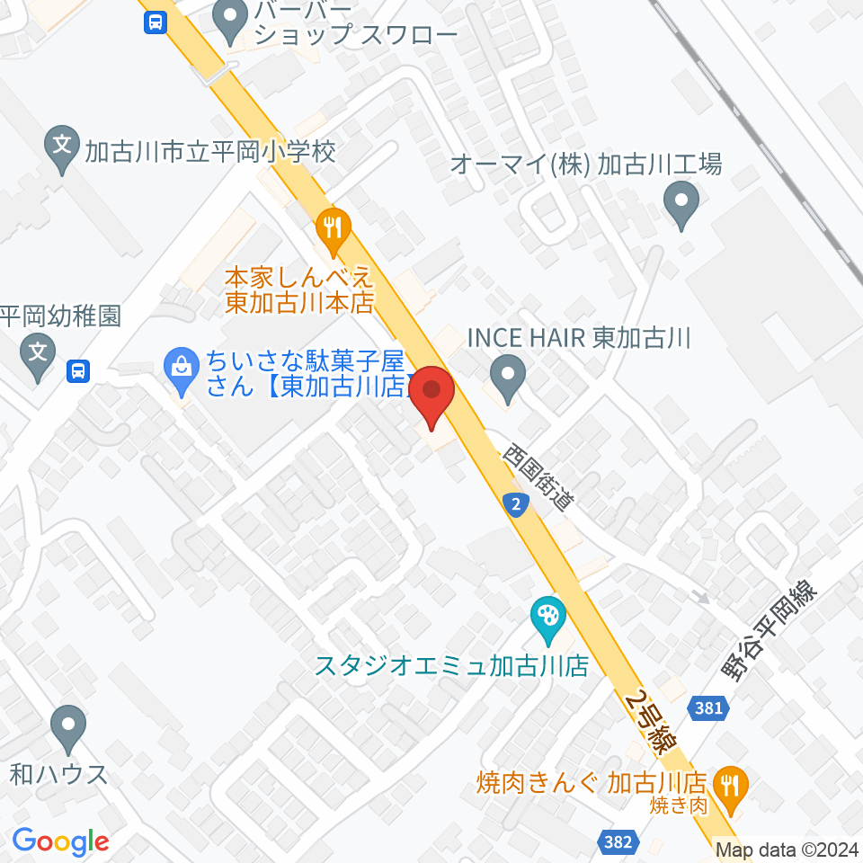 東加古川スターダンス周辺のホテル一覧地図