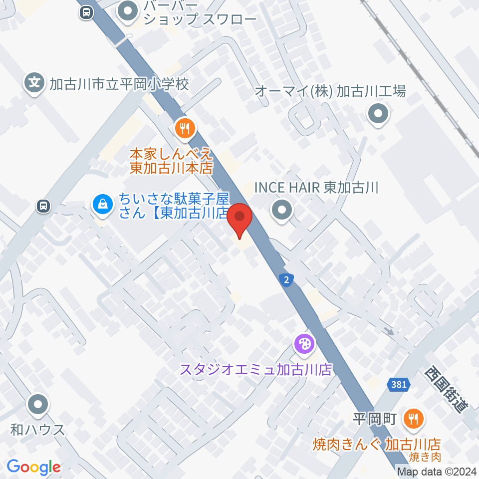 東加古川スターダンス周辺のホテル一覧地図