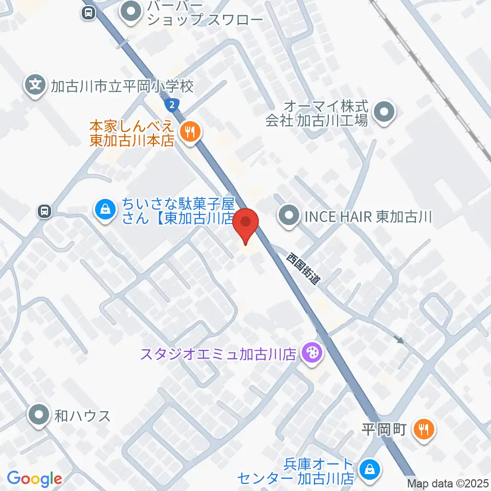 東加古川スターダンス周辺のホテル一覧地図