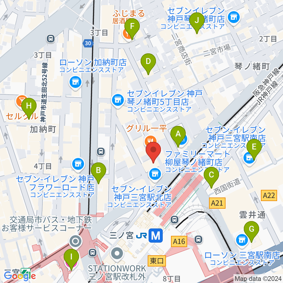 神戸グレートブルー周辺のホテル一覧地図