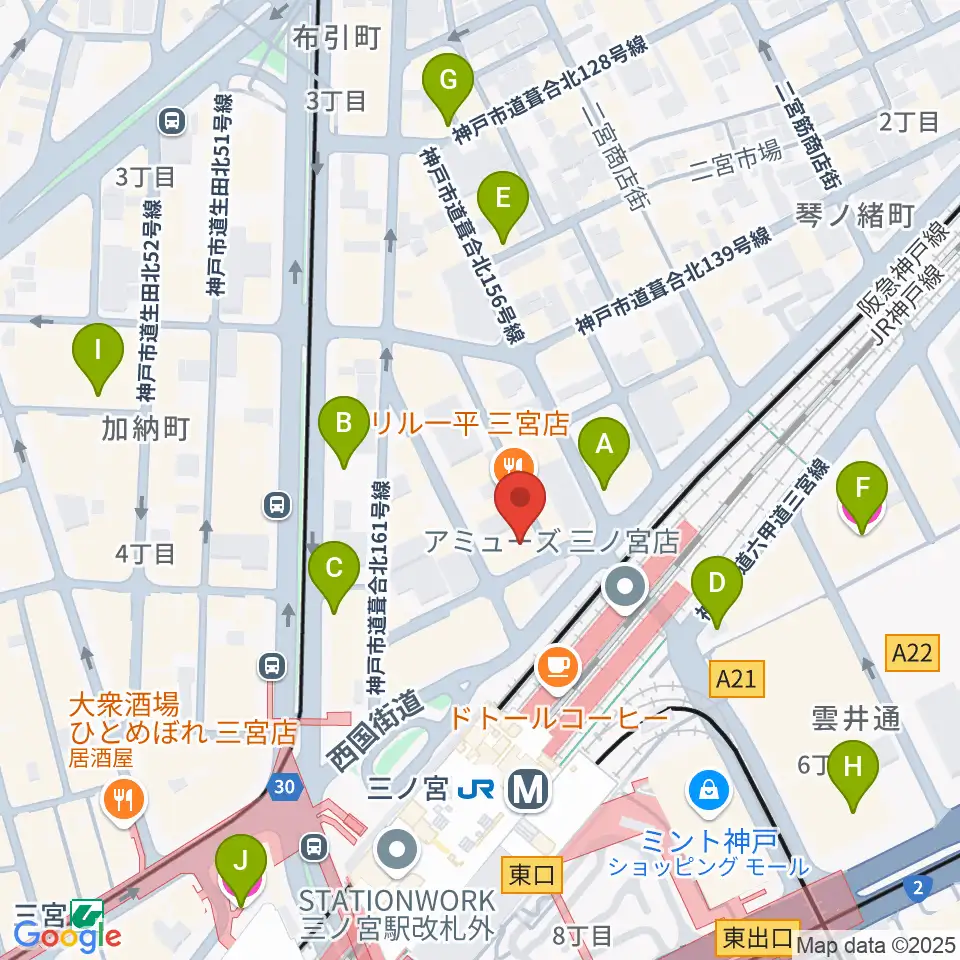 神戸グレートブルー周辺のホテル一覧地図