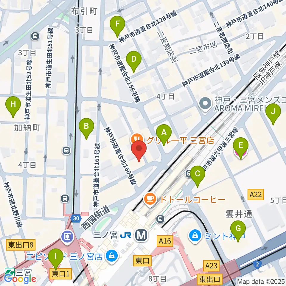 神戸グレートブルー周辺のホテル一覧地図