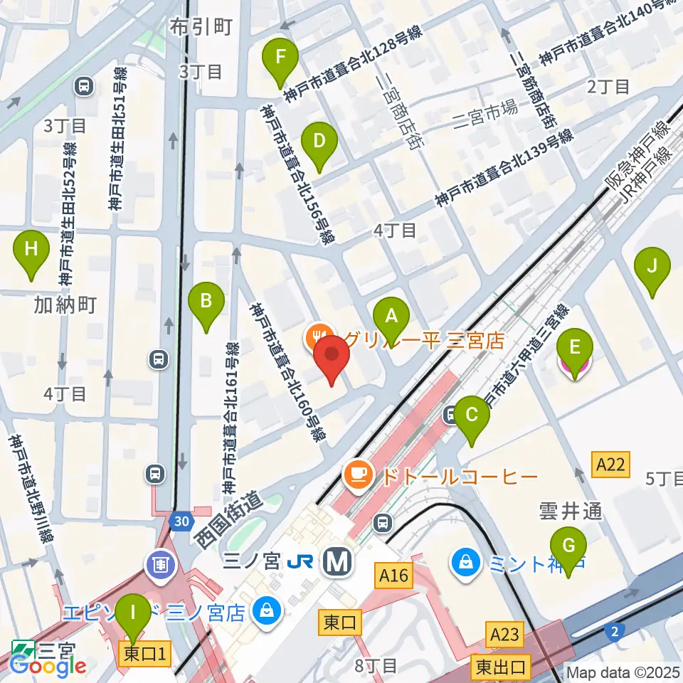 神戸グレートブルー周辺のホテル一覧地図