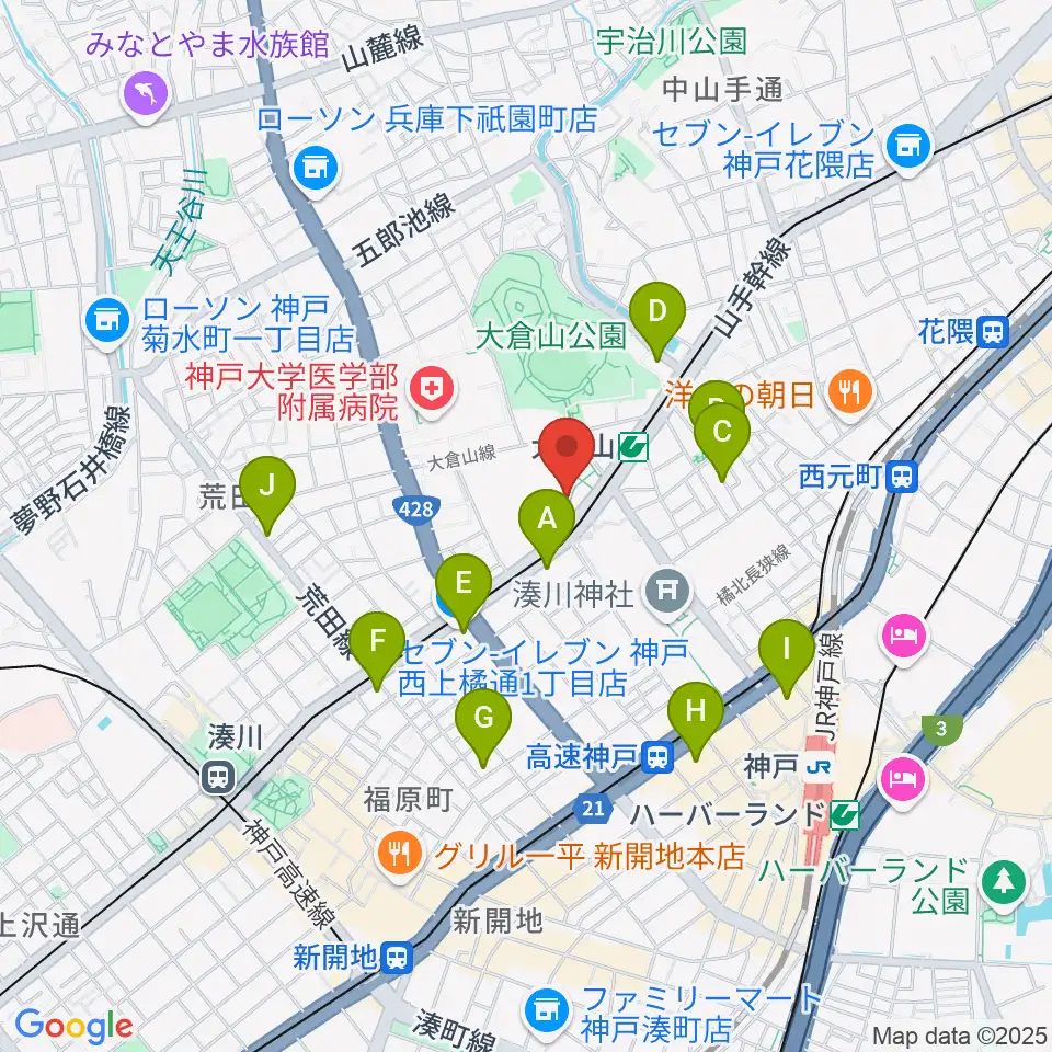 神戸文化ホール周辺のホテル一覧地図