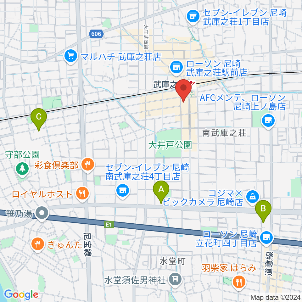 Ｍクアトロ周辺のホテル一覧地図