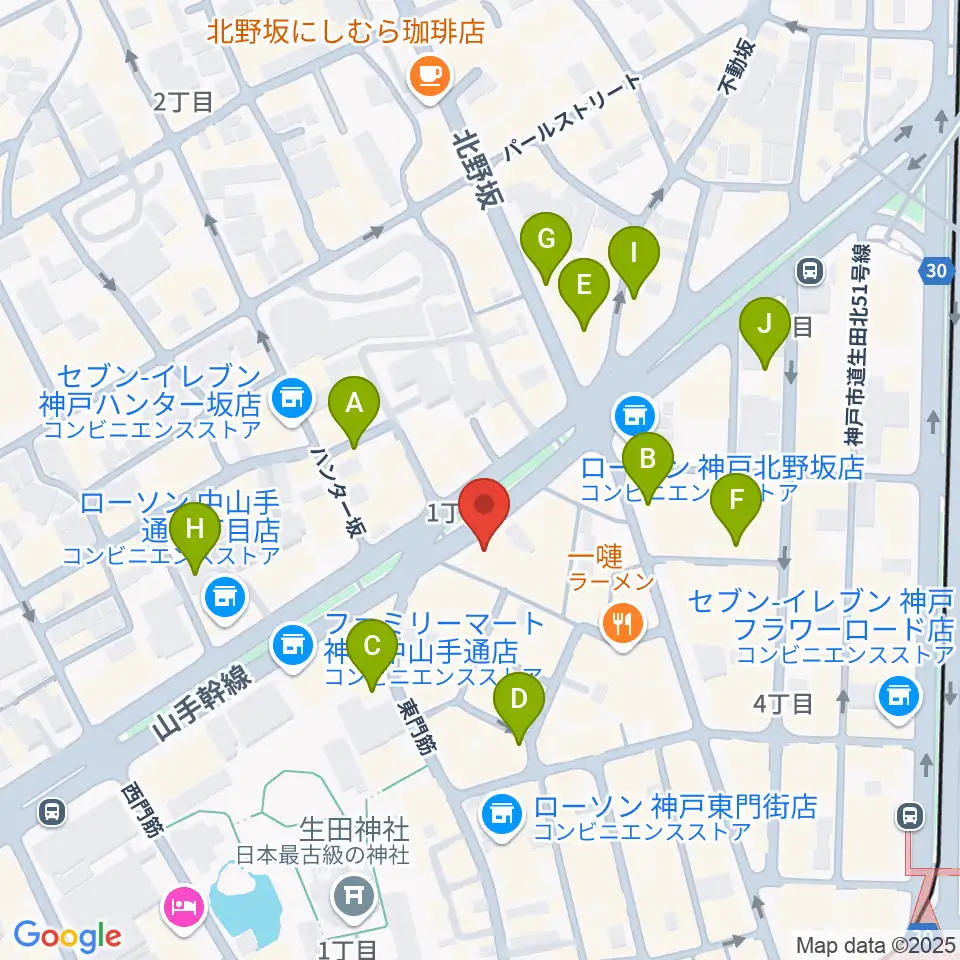 神戸ガレージパラダイス周辺のホテル一覧地図