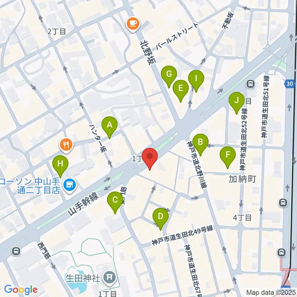 神戸ガレージパラダイス周辺のホテル一覧地図