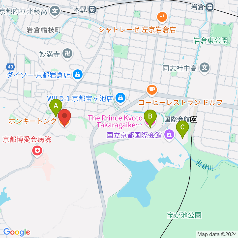 HONKY TONK KYOTO周辺のホテル一覧地図