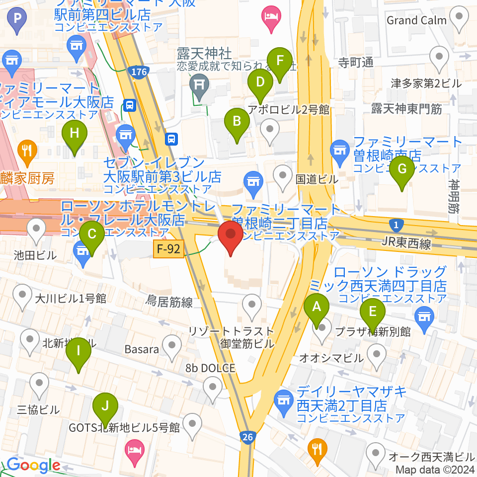 ザ・フェニックスホール周辺のホテル一覧地図