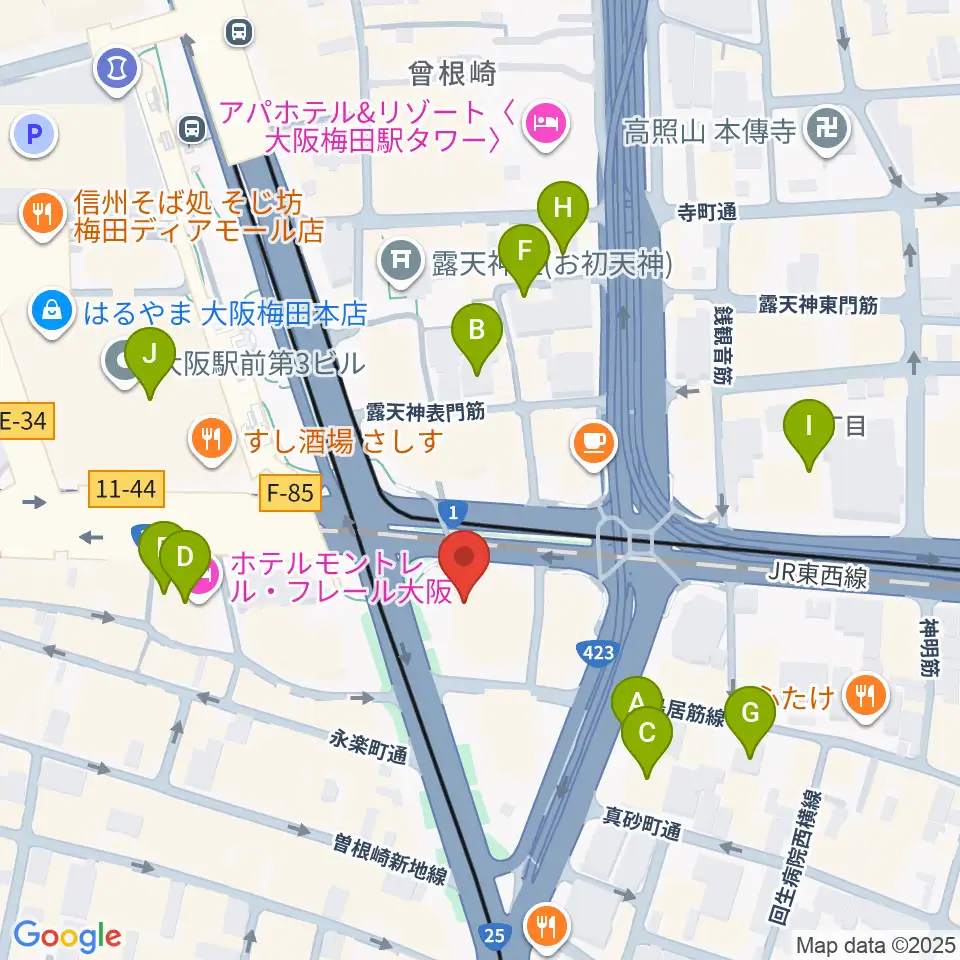 ザ・フェニックスホール周辺のホテル一覧地図