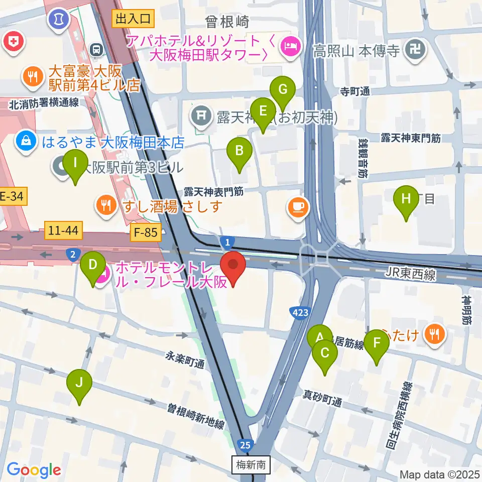 ザ・フェニックスホール周辺のホテル一覧地図