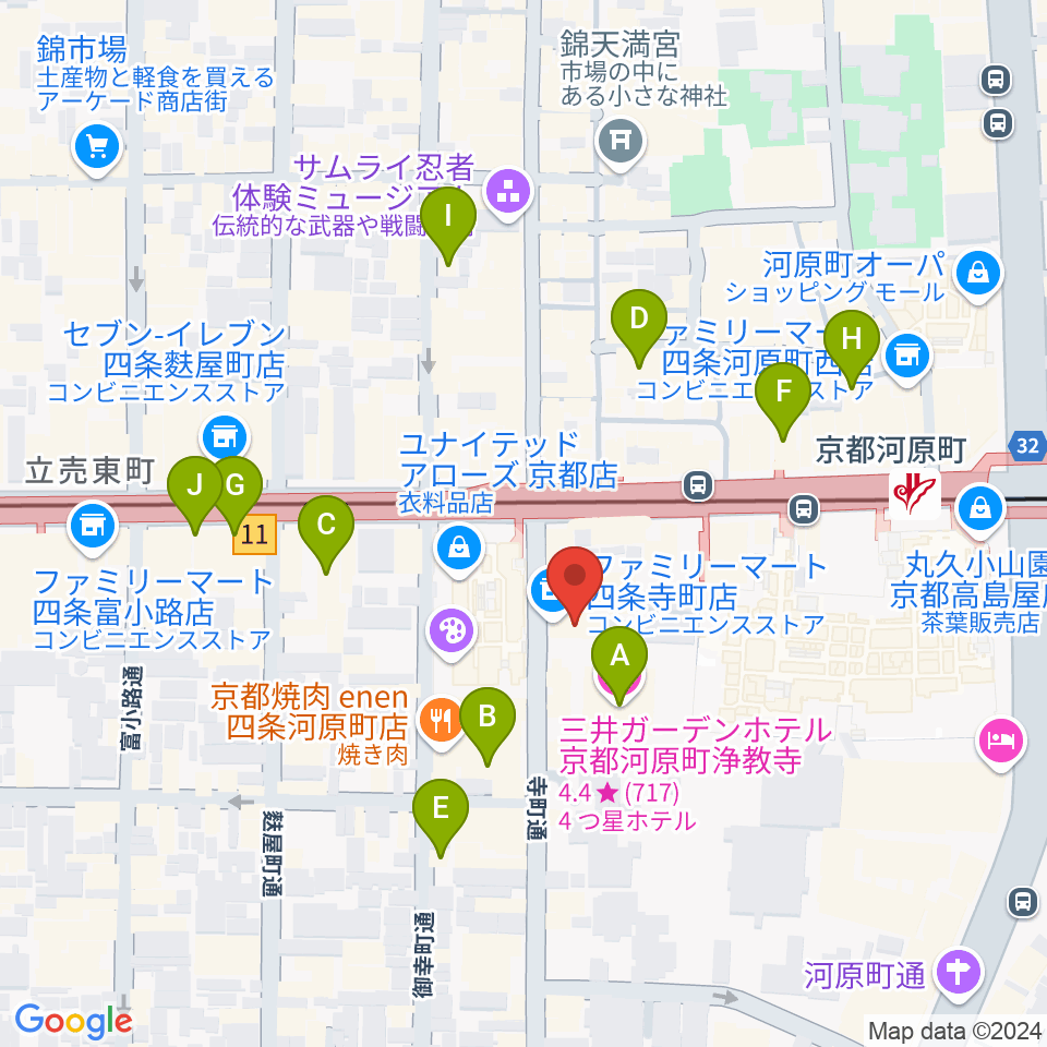 都雅都雅 トガトガ周辺のホテル一覧地図