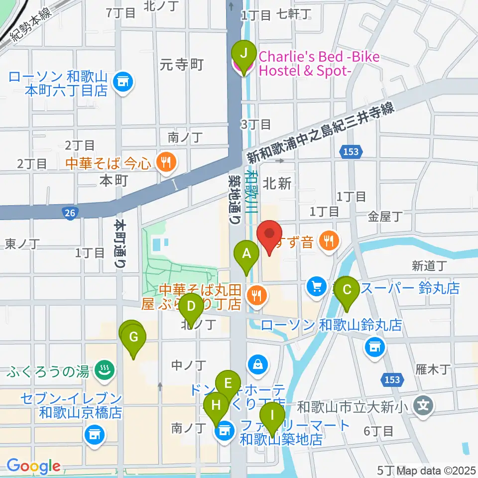 和歌山CLUB GATE周辺のホテル一覧地図