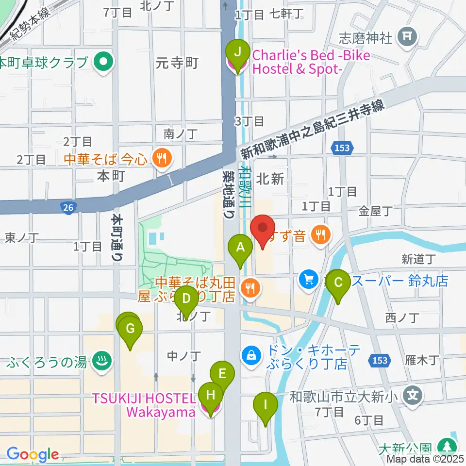 和歌山CLUB GATE周辺のホテル一覧地図