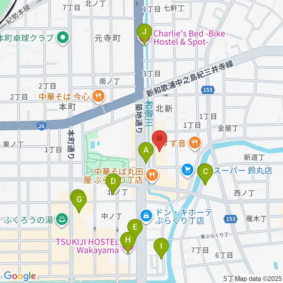 和歌山CLUB GATE周辺のホテル一覧地図