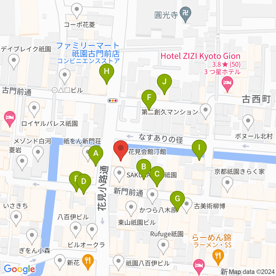 JAZZ LIVE CANDY周辺のホテル一覧地図