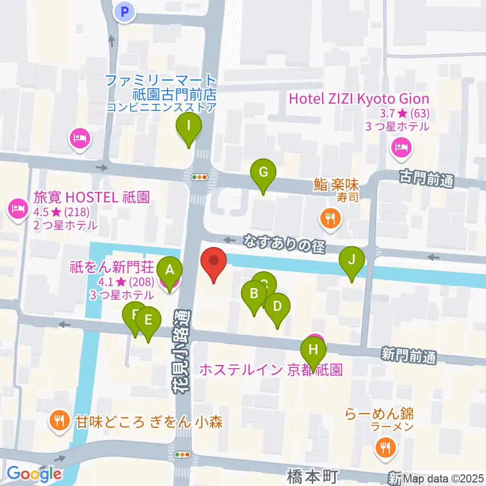 JAZZ LIVE CANDY周辺のホテル一覧地図