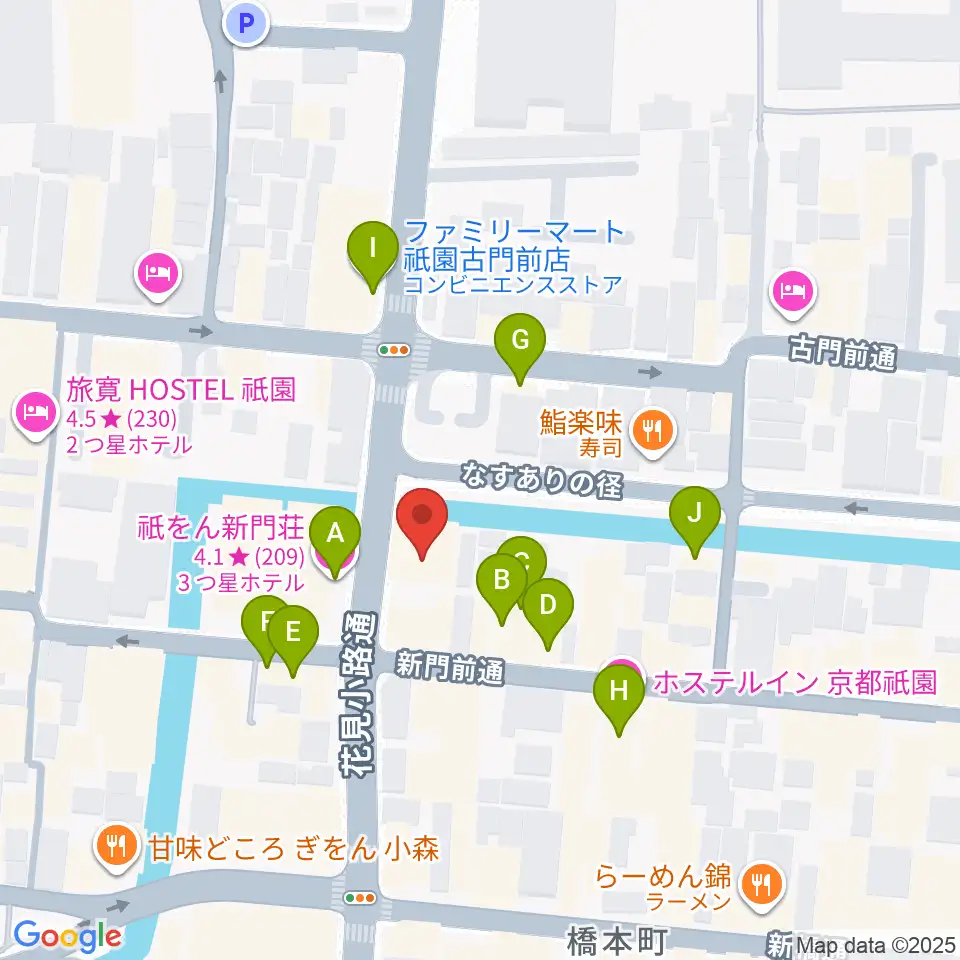JAZZ LIVE CANDY周辺のホテル一覧地図