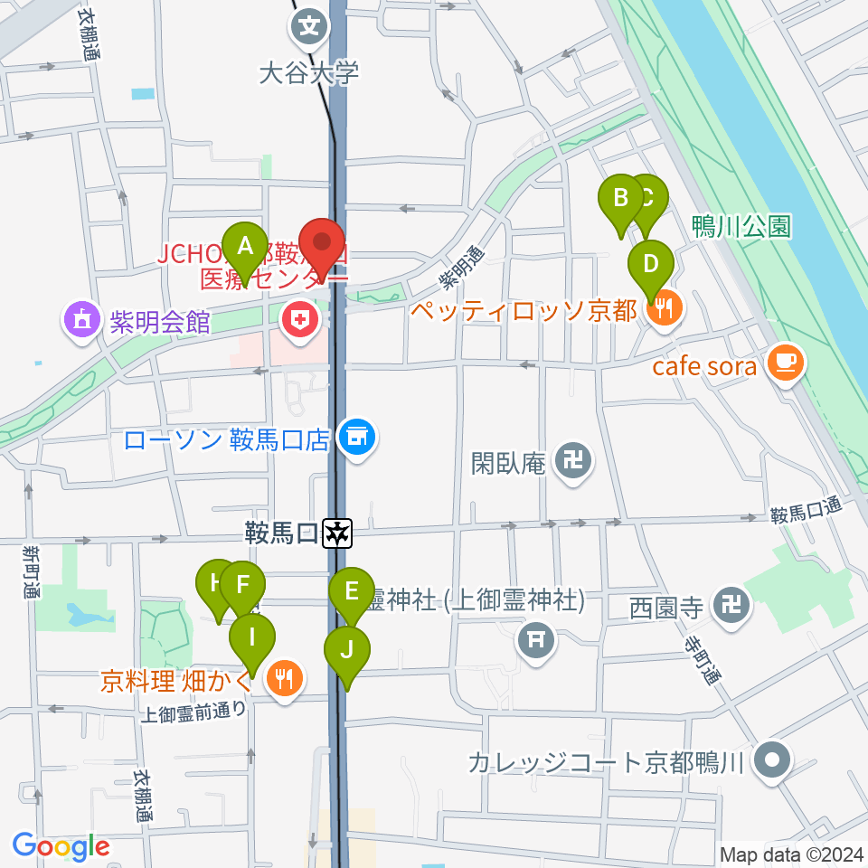 京都ケニーズ周辺のホテル一覧地図