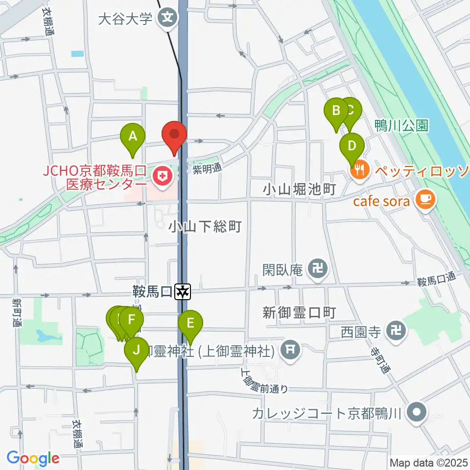 京都ケニーズ周辺のホテル一覧地図