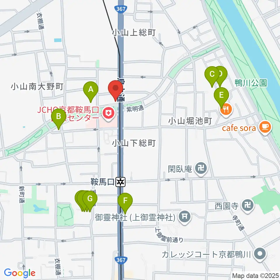 京都ケニーズ周辺のホテル一覧地図