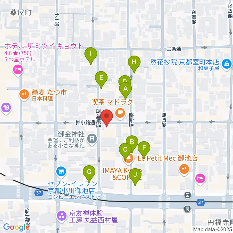 京都nano周辺のホテル一覧地図