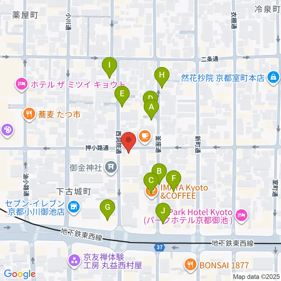 京都nano周辺のホテル一覧地図