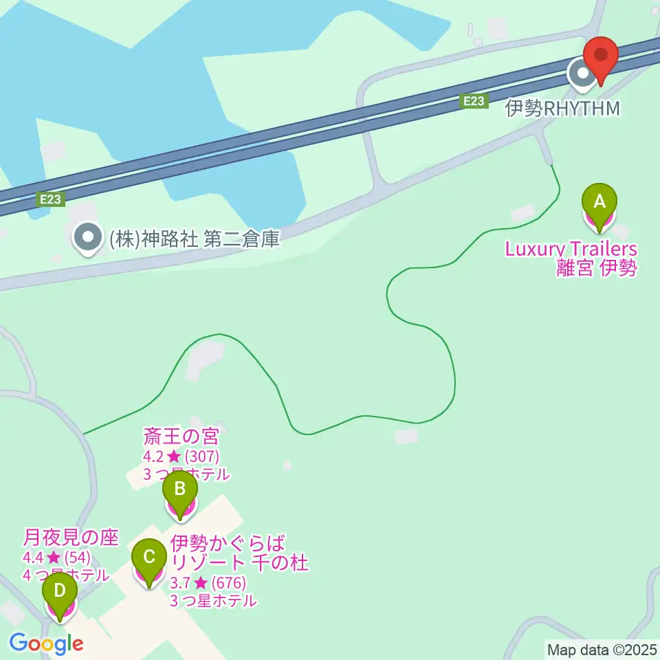 伊勢リズム周辺のホテル一覧地図