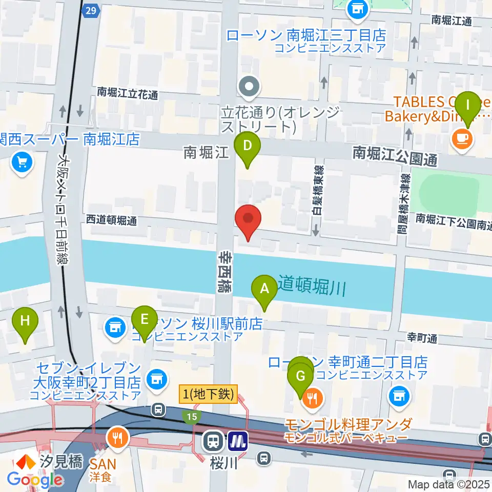 南堀江エンヴァイロメントゼロジー周辺のホテル一覧地図