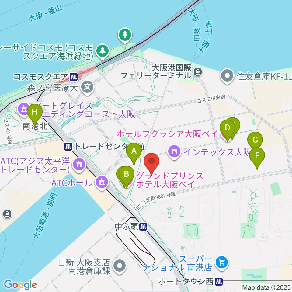 インテックス大阪5号館周辺のホテル一覧地図