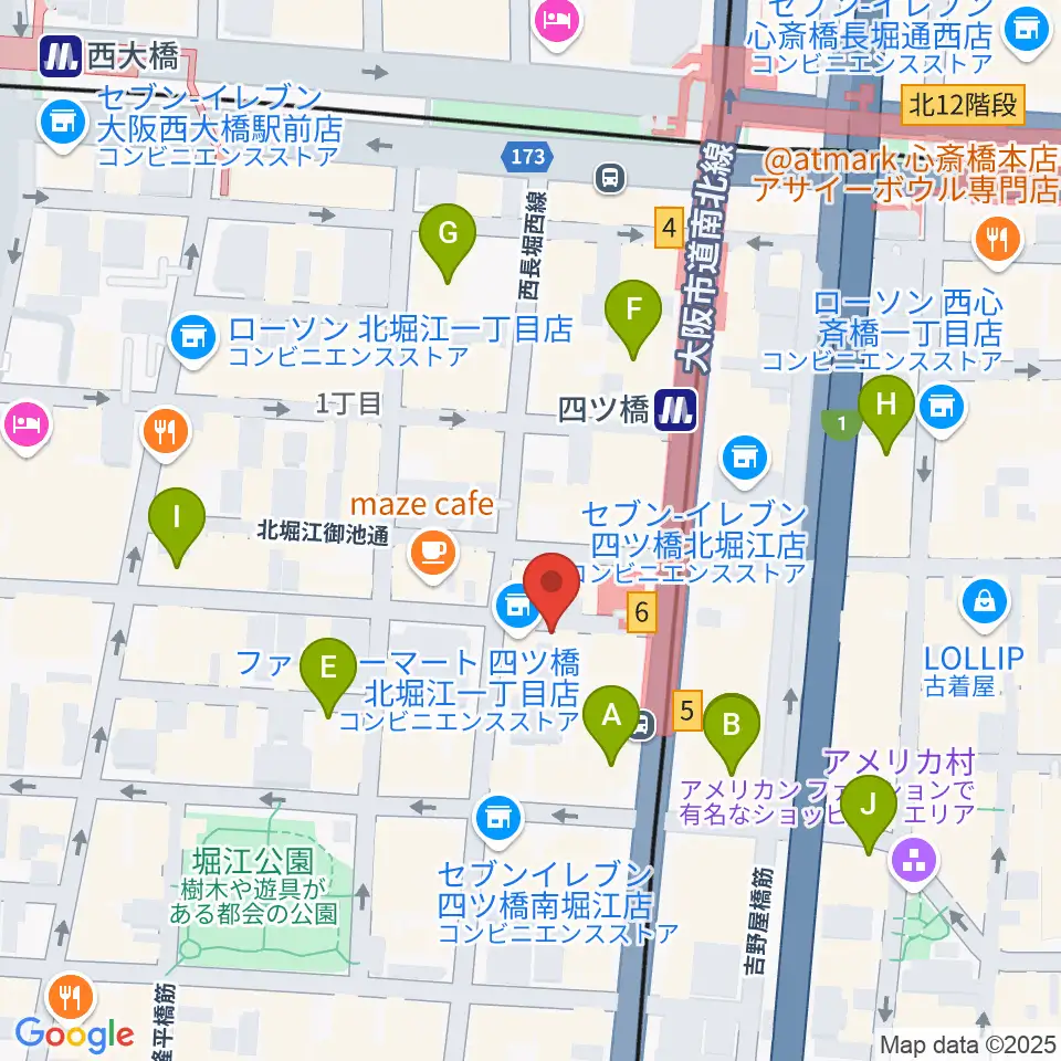 堀江ヒルズパン工場周辺のホテル一覧地図