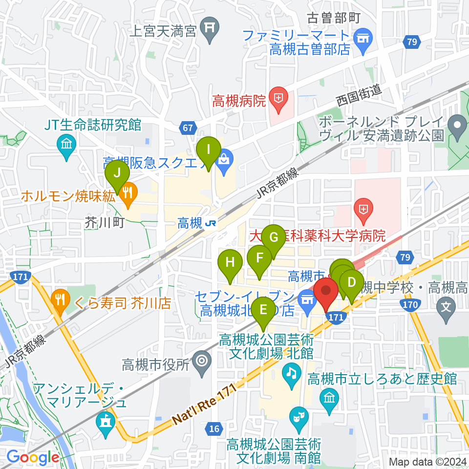 オンチューン周辺のホテル一覧地図